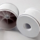 Ruedas, cóncavas 3.8 (blancas) (2) (para usar con rueda estriada de 17 mm, TRX5371)