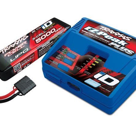 Paquete completo de batería/cargador (incluye cargador iD n.° 2970 (1), batería LiPo iD n.° 2872X de 5000 mAh, 11,1 V, 3 celdas y 25 C (1))
