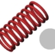 Resorte, amortiguador (rojo) (GTR) (plata con índice 4.9) (delantero estándar 120 m, TRX5442)