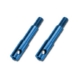 Ejes de rueda, delanteros, aluminio 7075-T6, anodizado azul (izquierda, TRX5537X