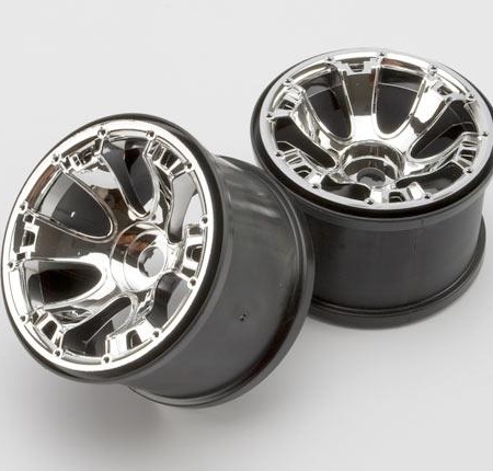 Ruedas, Geode 3.8 (cromadas) (2) (para usar con ruedas laterales estilo beadlock, TRX5671)