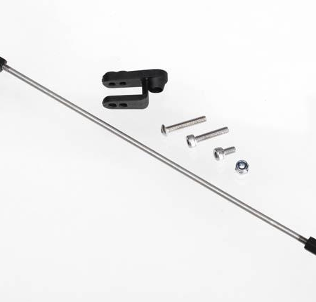 Varilla de empuje del timón, ensamblada/bocina del servo/BCS de 3 x 18 mm (acero inoxidable, TRX5741)