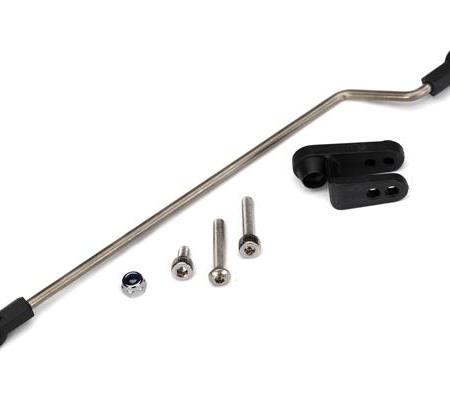 Varilla de empuje del timón, ensamblada/bocina del servo/BCS de 3 x 18 mm (acero inoxidable, TRX5781)