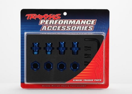 Juego de cubos de rueda de 17 mm, cortos (2), largos (2), azules, 2WD, TRX5853X