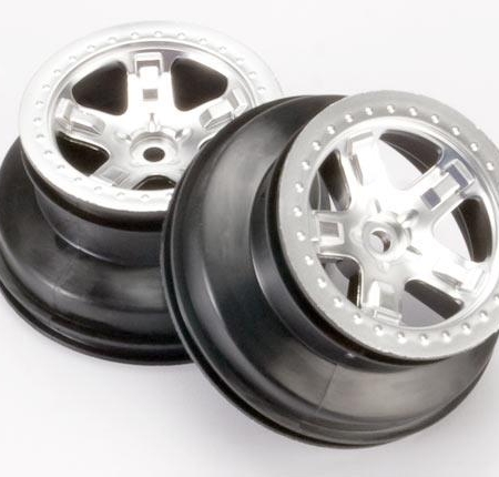 Ruedas, cromo satinado SCT, estilo beadlock, perfil doble (2.2, TRX5872