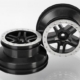 Ruedas, SCT Split-Spoke, negras, estilo beadlock en cromo satinado, TRX5886