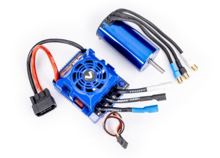 Sistema de potencia sin escobillas Velineon VXL-4s, resistente al agua (incluye ESC de alto rendimiento VXL-4s y motor de 2400 Kv, 70 mm) (compatible con Maxx)