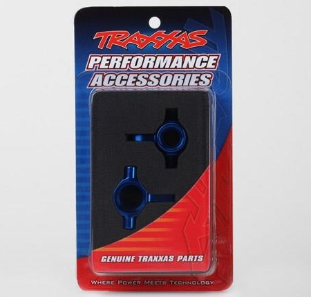 Bloques de dirección, aluminio 6061-T6, izquierdo y derecho (anodizado azul, TRX6439)