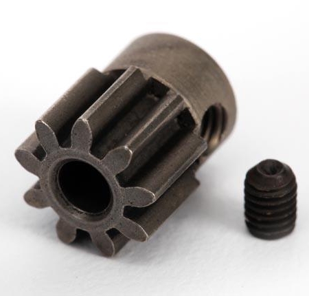 Engranaje, piñón de 9 dientes (32 p) (acero mecanizado)/tornillo de fijación, TRX6745