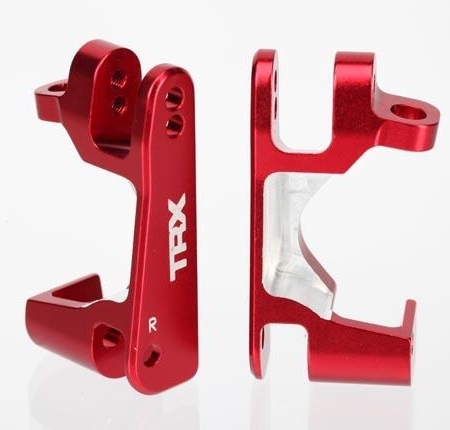 Bloques de ruedas (cubos en C), 6061-T izquierdo y derecho (anodizado rojo), TRX6832R