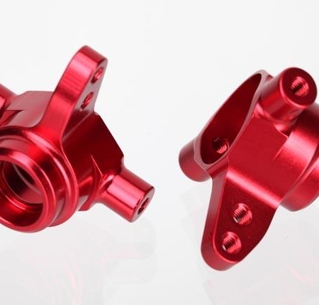 Bloques de dirección, aluminio 6061-T6, izquierdo y derecho (anodizado rojo, TRX6837R