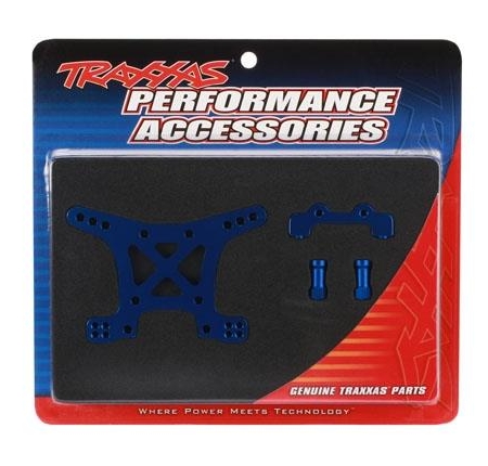 Torre de amortiguación delantera, aluminio (anodizado azul), TRX6839X