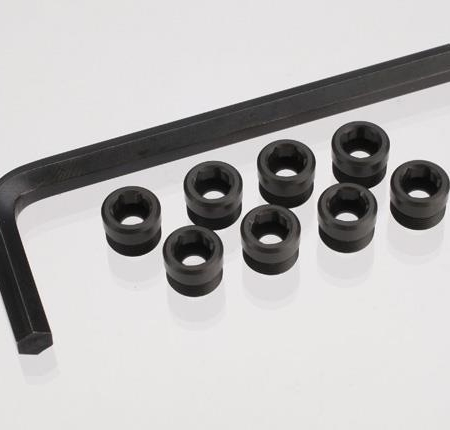 Tapas de aluminio, bola de pivote (aluminio roscado, anodizado duro, TRX7033X