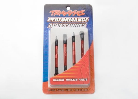 Eslabones de puntera, aluminio (anodizado rojo) (4) (ensamblados con varilla e, TRX7038X