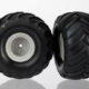 Neumáticos y ruedas, ensamblados (réplica de ruedas grises de Monster Jam, TRX7265)