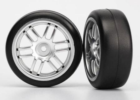 Neumáticos y ruedas, montados, pegados (ruedas de rally, satinadas, neumáticos slick 1.9 Gymkhana) (2)