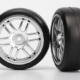 Neumáticos y ruedas, montados, pegados (ruedas de rally, satinadas, neumáticos slick 1.9 Gymkhana) (2)