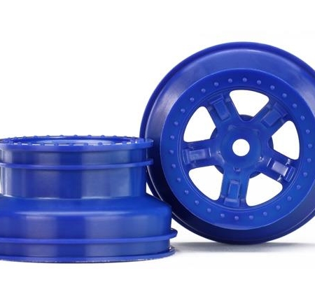 Ruedas, SCT azul, estilo beadlock, perfil doble (1.8' interior, 1, TRX7673