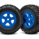 Neumáticos y ruedas, culo, pegados (ruedas azules SCT, todoterreno SCT, TRX7674