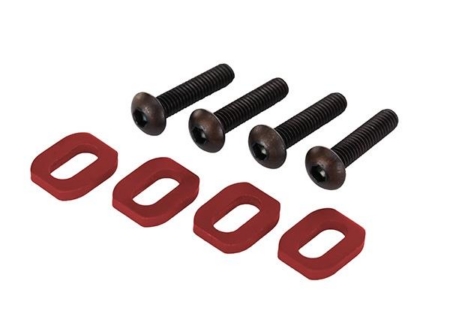 Tuercas de rueda, estriadas, 17 mm, dentadas (anodizadas en rojo) (4), TRX7759R