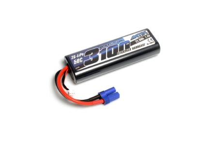 ANTIX de LRP 3100 - Estuche rígido para batería LiPo de 7,4 V y 50 C para coche - Conector EC5