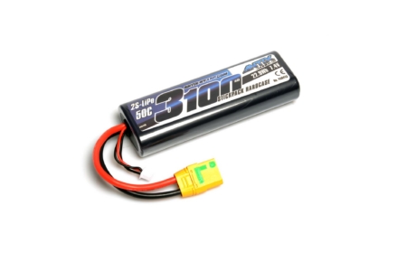 ANTIX de LRP 3100 - Estuche rígido para batería LiPo de 7,4 V y 50 C - Conector XT90 - Antichispas