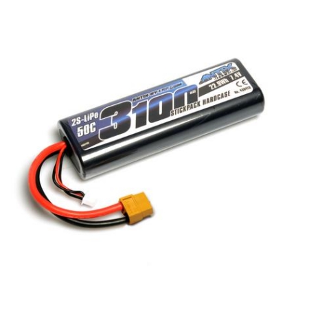 ANTIX de LRP 3100 - Estuche rígido para batería LiPo de 7,4 V y 50 C para coche - Conector XT60