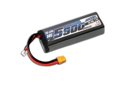 ANTIX de LRP 5900 - Carcasa rígida para coche LiPo de 7,4 V y 50 C - Conector XT60