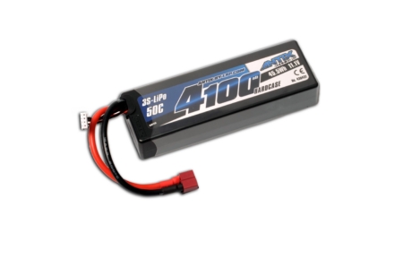 ANTIX de LRP 4100 - Carcasa rígida para coche LiPo de 11,1 V y 50 C - Conector en T