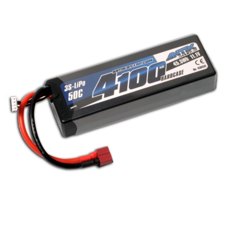 ANTIX de LRP 4100 - Carcasa rígida para coche LiPo de 11,1 V y 50 C - Conector en T