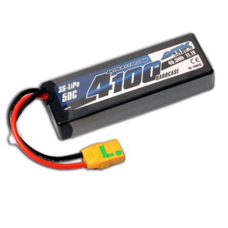 ANTIX de LRP 4100 - Carcasa rígida para coche LiPo de 11,1 V y 50 C - Conector XT90
