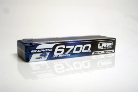 Batería rígida GRAPHV LCG modificada con GRAPHENE-4 de 6700 mAh y especificaciones de stock de alta capacidad (LiPo de 7,6 V, 120 °C/60 °C)