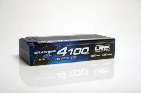 Batería rígida Shorty GRAPHENE-4 de 4100 mAh con especificaciones estándar de 5 HV LCG, 7,6 V, LiPo, 135 C/65 C