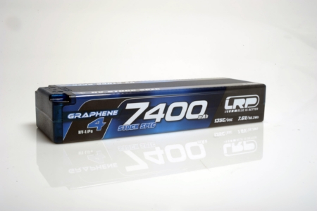 Batería rígida GRAPHENE-4 de 7400 mAh con especificaciones de stock de alta potencia, batería LiPo de 7,6 V, 135 °C/65 °C