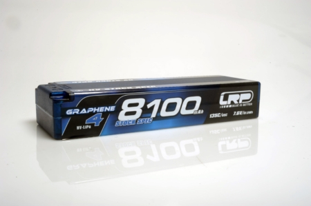 Batería rígida GRAPHENE-4 de 8100 mAh con especificaciones de stock de alta potencia, batería LiPo de 7,6 V, 135 °C/65 °C