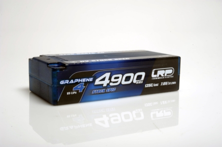 Batería rígida Shorty GRAPHENE-4 de 4900 mAh con especificaciones estándar de HV - LiPo de 7,6 V - 135 C/65 C