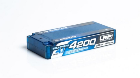 Estuche rígido HV Hyper LCG Shorty modificado con GRAFENO-4.1 de 4200 mAh - LiPo de 7,6 V - 120 C/60 C