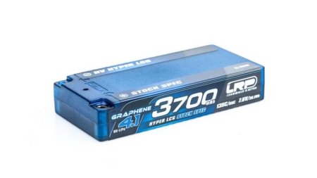 Batería rígida LRP HV Hyper LCG Shorty de grafeno 4.1 de 3700 mAh, 7,6 V, LiPo, 135 C/65 C