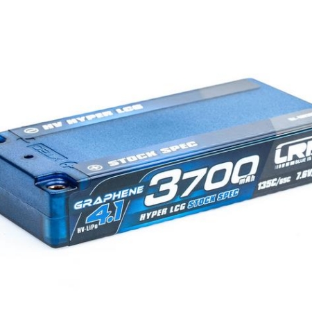 Batería rígida LRP HV Hyper LCG Shorty de grafeno 4.1 de 3700 mAh, 7,6 V, LiPo, 135 C/65 C