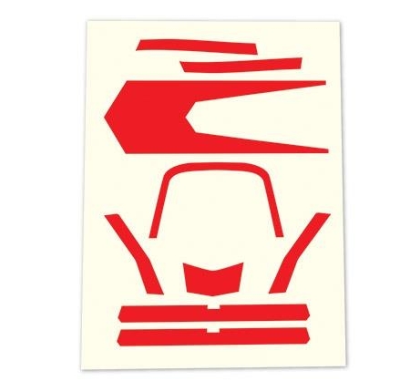 Calcomanías de alta visibilidad, rojas, TRX7980