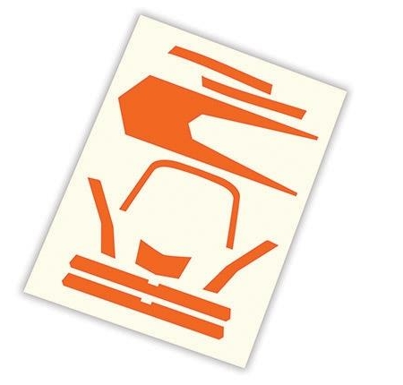 Calcomanías de alta visibilidad, color naranja, TRX7982