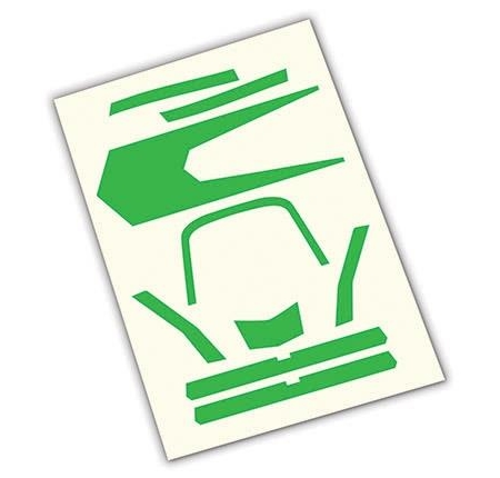 Calcomanías de alta visibilidad, color verde, TRX7983