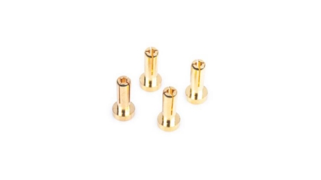 LRP WorksTeam - Conectores de oro de 4 mm - Longitud de 14 mm (4 piezas)