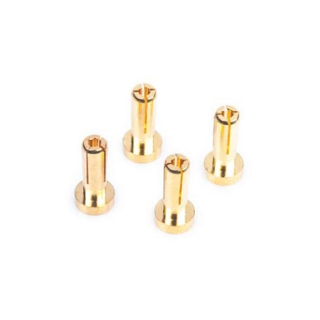 LRP WorksTeam - Conectores de oro de 4 mm - Longitud de 14 mm (4 piezas)