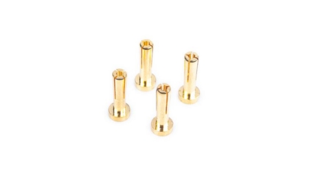 LRP WorksTeam - Conectores de oro de 4 mm - Longitud de 18 mm (4 piezas)