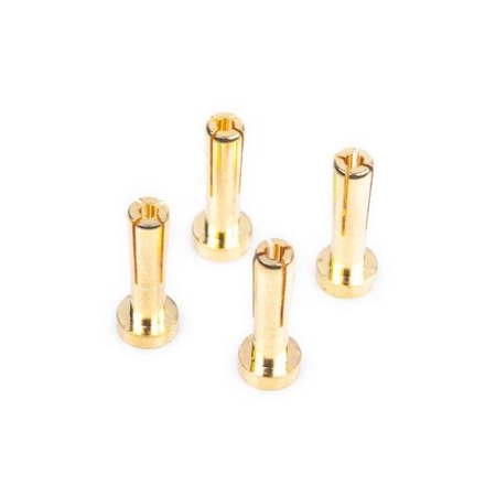 LRP WorksTeam - Conectores de oro de 4 mm - Longitud de 18 mm (4 piezas)