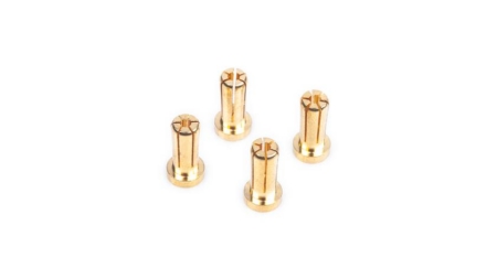 LRP WorksTeam - Conectores de oro de 5 mm - Longitud de 14 mm (4 piezas)