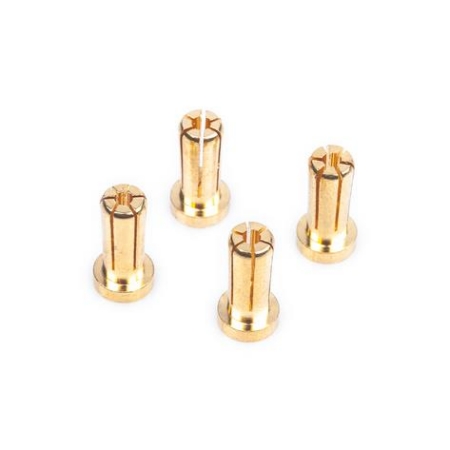 LRP WorksTeam - Conectores de oro de 5 mm - Longitud de 14 mm (4 piezas)