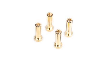 LRP WorksTeam - Conectores de oro de 5 mm - Longitud de 18 mm (4 piezas)