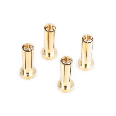LRP WorksTeam - Conectores de oro de 5 mm - Longitud de 18 mm (4 piezas)